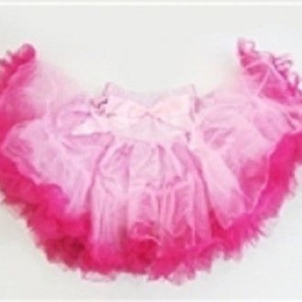 Ruffled Pageant Tutu Pink / Hot Pink Pettiskirt 10-12